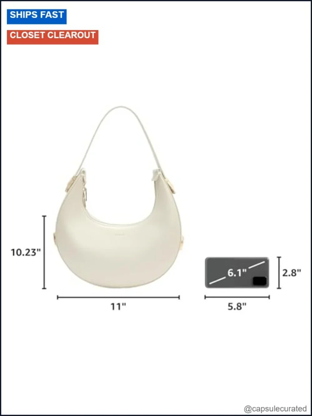 PU Leather Hobo Shoulder Bag Women Adjustable Strap Tote 3 Ways